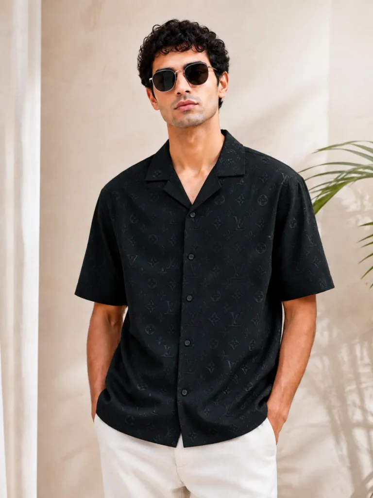 Shadow Luxe Cuban Shirt – Black